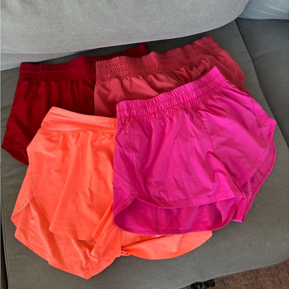 lululemon athletica Women's Athletic Shorts - Red, Pink, Orange (4 sets) - Picture 1 of 2
